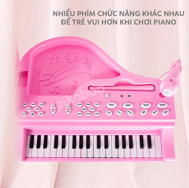 Đàn Piano Kèm Micro + Ghế Ngồi Cho Bé